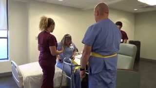 Physical Therapy Transfer Training  How To Transfer From Wheelchair To Bed [upl. by Aicrag]