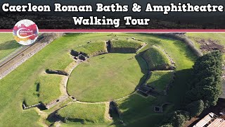 CAERLEON ROMAN BATHS amp AMPHITHEATRE WALES  Walking Tour  Pinned on Places [upl. by Graniah848]