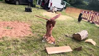 A fabulous range of wooden sculpture at Caerleon festival 2024 [upl. by Annavoj536]