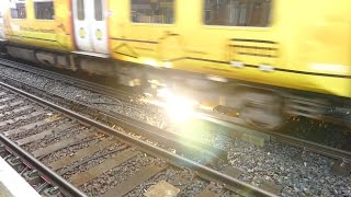 Merseyrail 507 009 making arcs at Birkdale station [upl. by Elleret]