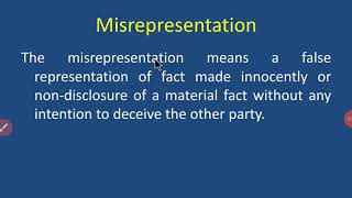 Misrepresentation [upl. by Linnie]