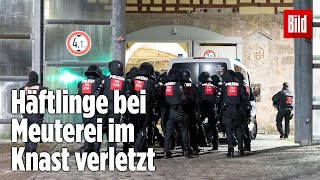 Gefängnismeuterei Polizei stürmt Knast in Thüringen  JVA Untermaßfeld [upl. by Nahbois]